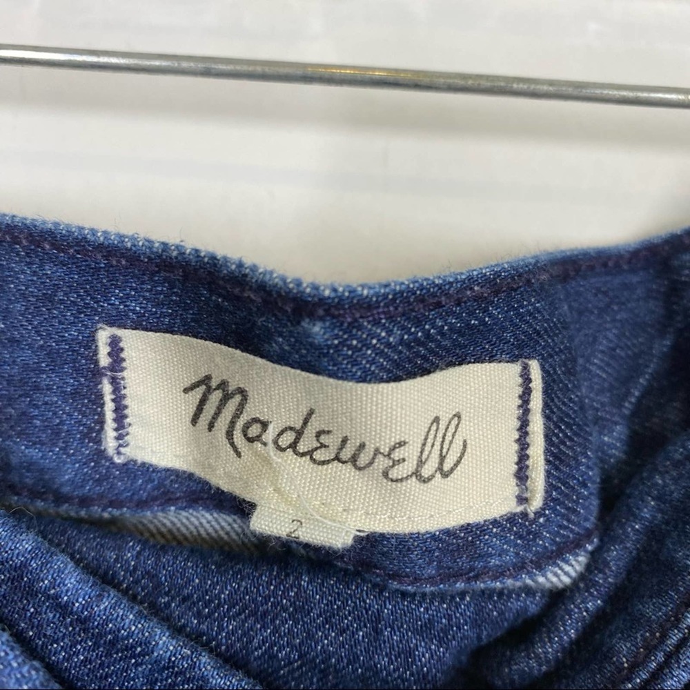 MADEWELL Raw Hem Wrap Mini Skirt Denim Jean 2 - Picture 5 of 6